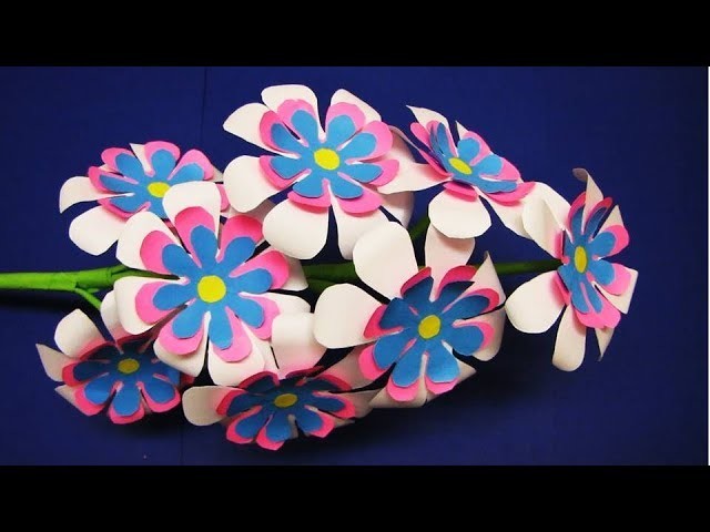 Paper Flower Stick. DIY. Paper Craft. Handcraft. DIY: How to Make Beautiful Paper Flower Stick 3