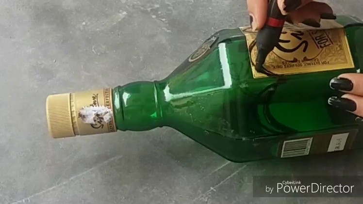 Recycle Wine Bottle| Bottle Decoration| Bottle Decor Craft| Very cheap| Very Easy