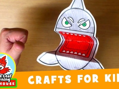 Shark Puppet Craft for Kids | Maple Leaf Learning Playhouse