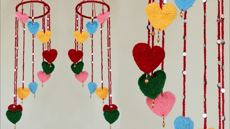WOW !!! DIY Wall Hanging Making at Home || Handmade Craft || New Crochet Pattern || Woolen Craft