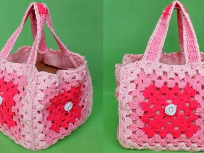 WOW !! Woolen Handbag Making at Home || Handbag Making with Woolen || CROCHET Handbag Purse