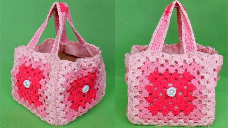 WOW !! Woolen Handbag Making at Home || Handbag Making with Woolen || CROCHET Handbag Purse
