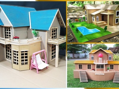 3 Amazing Cardboard House diy at Home ( Dream House ) - Popsicle Stick House