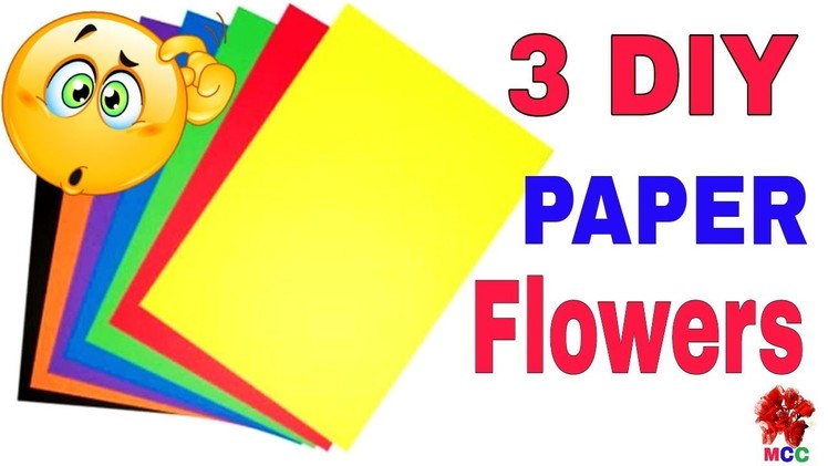 3 DIY Easy Paper Flowers | Flower Making | DIY arts and crafts | DIY Papers Crafts