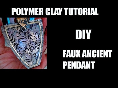 375 - DIY antique pendant - polymer clay tutorial