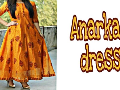 Anarkali Dress. gown with Border[cutting & stitching][DIY]