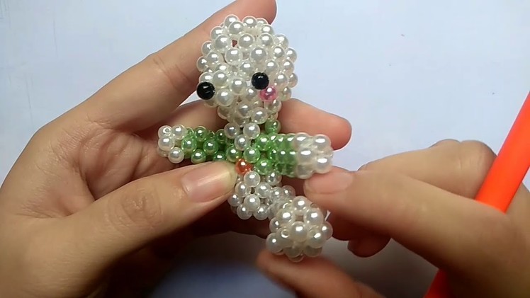 Beads - How to make keyachains: rabbit 3.4 (Kết cườm con thỏ)