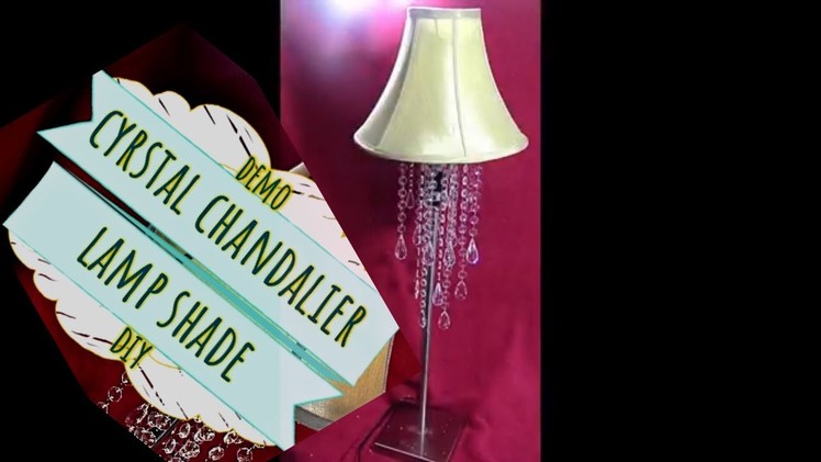 Demo Crystal Chandalier Lampshade Using A Wire Wreath DIY