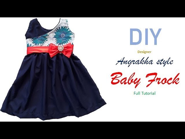 DIY Designer Angrakha Style Frock Cutting And Stitching Full Tutorial