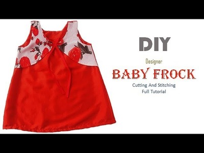 DIY Designer Baby Dress With Attached Koti Cutting And Stitching Full Tutorial