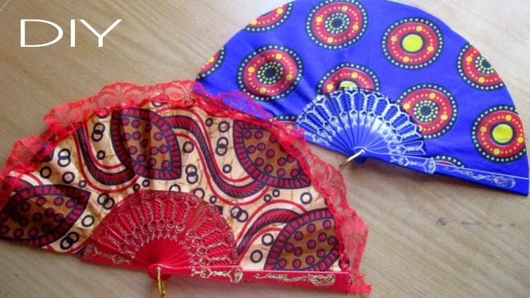 DIY Handfans with African Print Fabric (Ankara)