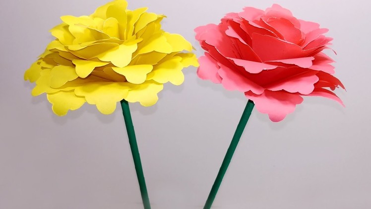 DIY:How to Make Beautiful Stick Flower with Paper|Stick Flower-Handcraft |Jarine's Crafty Creation