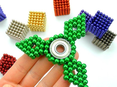 DIY How to make Magnetic Spinner Fidget | Learn Colors and Playing with mini magnetic balls