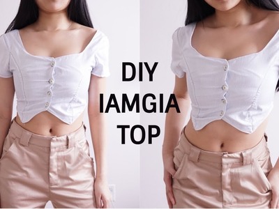 DIY IAMGIA TOP FROM MEN'S SHIRT | the ankaa top | THATTOMMYGIRL