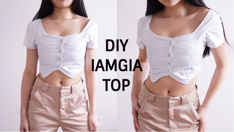 DIY IAMGIA TOP FROM MEN'S SHIRT | the ankaa top | THATTOMMYGIRL