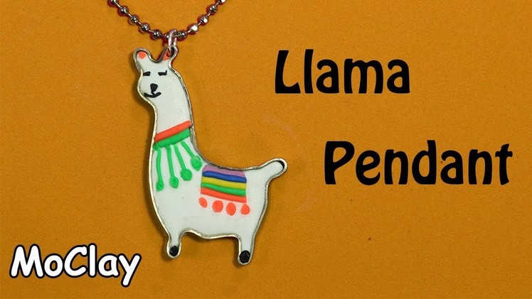DIY Llama pendant - Flat wire -Polymer clay tutorial