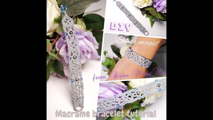 DIY macrame bracelet tutorial. How to make elegant macrame bracelet. DIY macrame jewelry and crafts.
