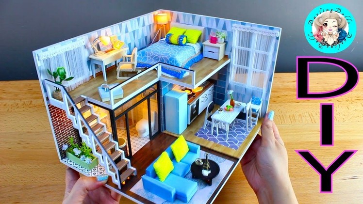 DIY Miniature Dollhouse Assembly.5 miniature bedrooms doll house