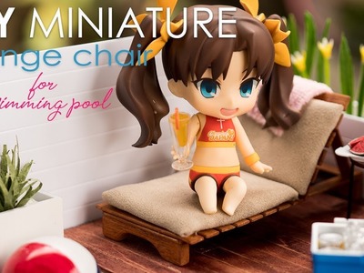 DIY Miniature Pool Lounge Chair Tutorial - for Dolls, Nendoroid, LPS and action figures