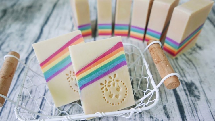 彩虹分層母乳皂DIY - rainbow layered handmade soap tutorial - 手工皂