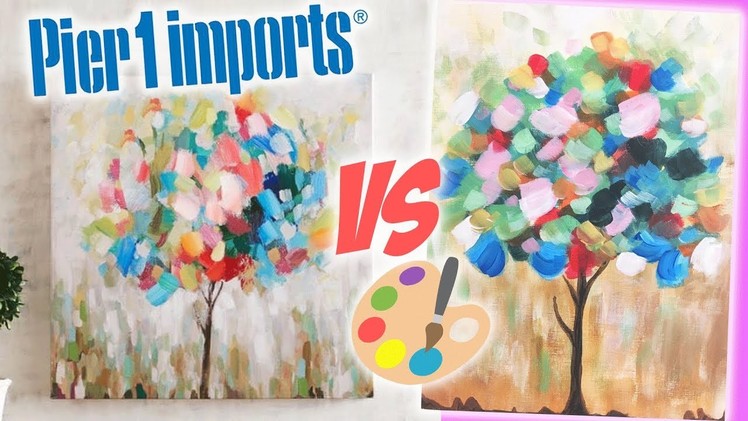 DIY Pier One Tree with Leaves Tutorial | Art Dupe Step-by-Step Acrylic Painting for Beginners