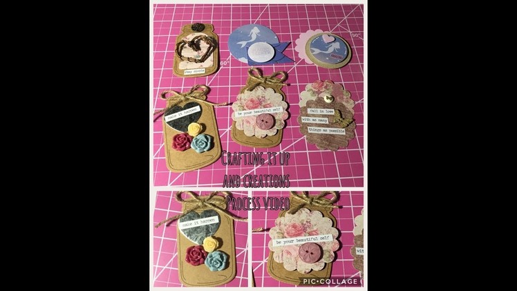 DIY Process Video - Stacked Embellishments using Punches -not a tutorial- Shared Ideas