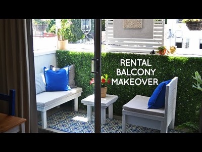 DIY small rental balcony makeover for outdoor living
