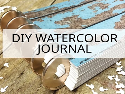 DIY watercolor journal with disc binding