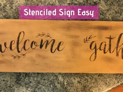 Farmhouse Sign DIY | Stenciled Sign Tutorial Easy