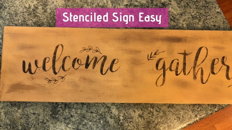Farmhouse Sign DIY | Stenciled Sign Tutorial Easy