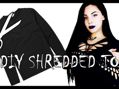 Goth DIY Shredded Top Tutorial + Thrift Store Vlog