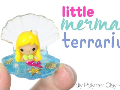 How to DIY Little Mermaid Sea Shell Terrarium Polymer Clay Resin Tutorial