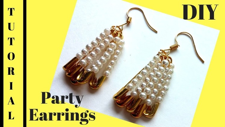 How to make earrings in 5 minutes. DIY party earrings. Earrings making tutorial