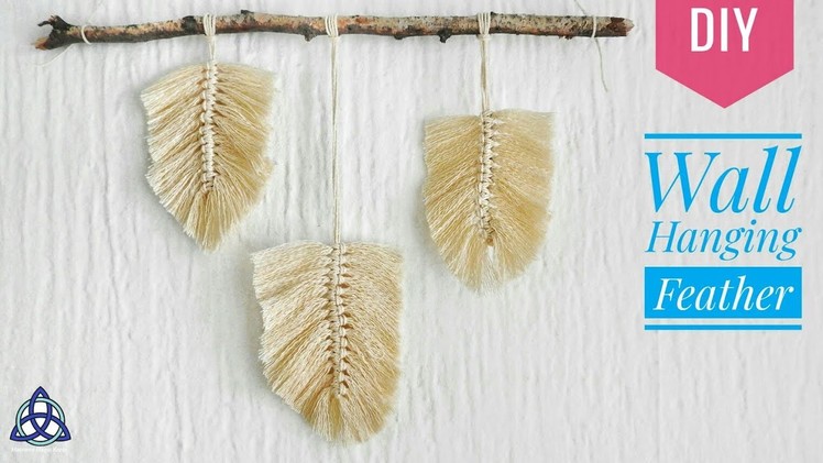 How to make Macrame Feather Wall Hanging | Wall Decor DIY
