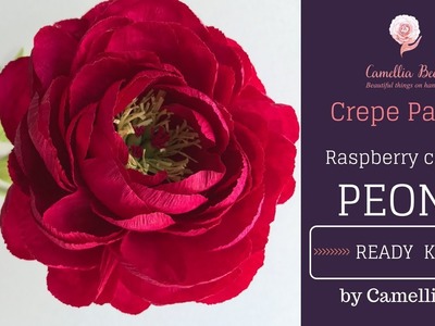 How to make paper flower easy step by step- Paper Peony flower from crepe paper