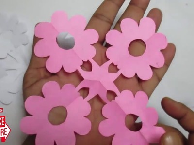 How to Make Paper Flowers | Easy Paper Snowflake | DIY Paper Cutting Craft