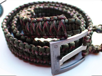 How to make Paracord Belt Rattle Snake Ending DIY Paracord Tutorial PART I Army and Hunter belt