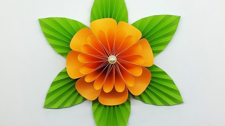 How to make round Paper Flower easy - DIY Flower making ideas