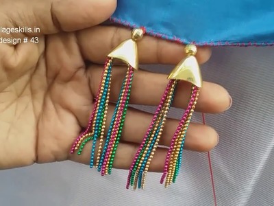 How to make very easy Saree tassels at home ,DIY kuchchu tutorial,designer tassels ,Saree kuchu #43