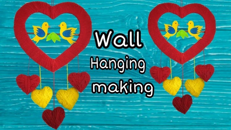 How to make wall hanging.  Beautiful Wall Hanging Making at Home | DIY Room Decor ||ArtHolic KM
