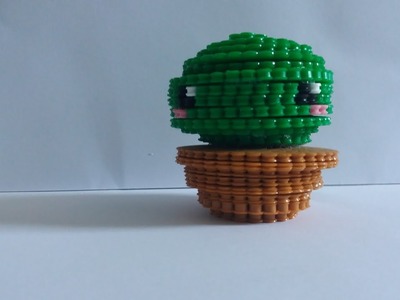 Kawaii Cactus 3D Perler Beads