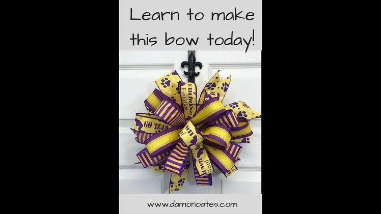 Learn to make a wreath bow| How to make a Bow| DIY Tutorial | #damonbow | probow the hand