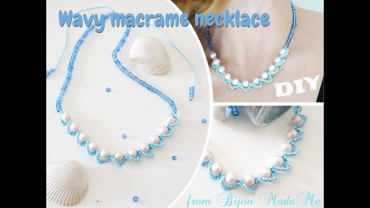 Macrame for beginners. Fast macrame necklace with beads. DIY macrame jewelry & crafts.