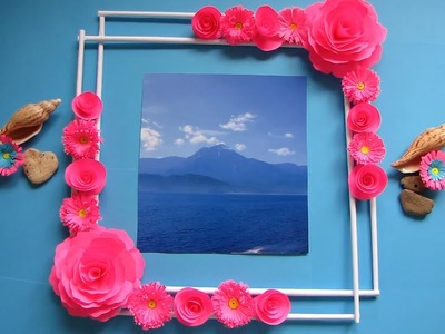 Make Awesome Photo Frame Out Of Newspaper Sticks. Diy-Newspaper Paper-Crafts. Wall decor frame #4