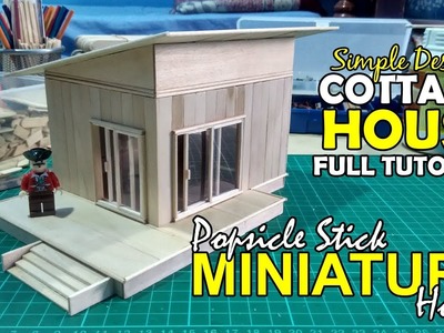 Popsicle Stick Miniature House DIY (Include Sliding Door Tutorial)