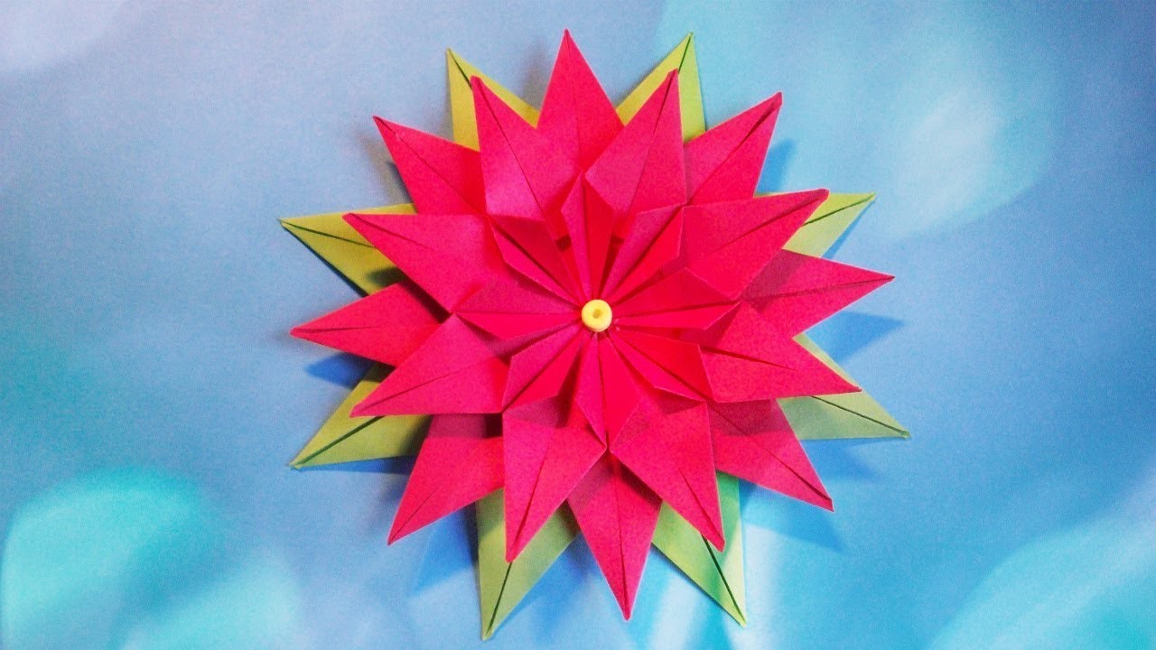 Simple Paper Flower for Wall Room Decor, Greeting Cards. DIY Making Tutorial