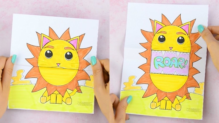 Surprise Big Mouth Lion Paper Craft