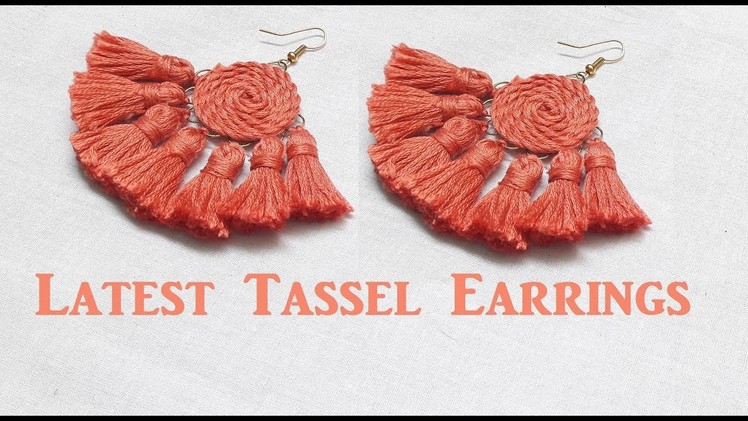Thread tassel earrings.How to make tassel earrings at home.DIY.Tutorial.Creation&you