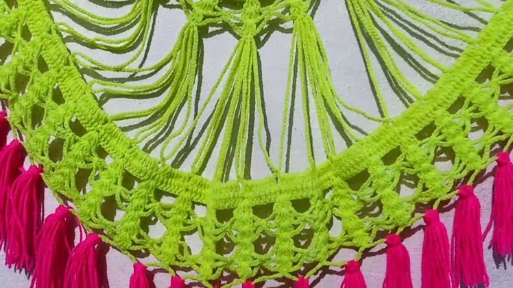 2 rangon ka toran,beautiful Door Hanging,Crochet pattern,क्रोशिया बुनाई