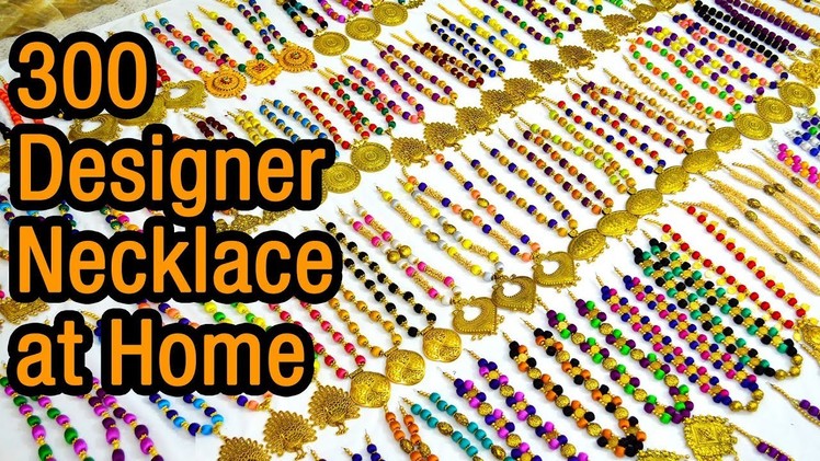 300 Designer Necklace at home | Silk Thread Necklace | DIY | How to make | jewelry making